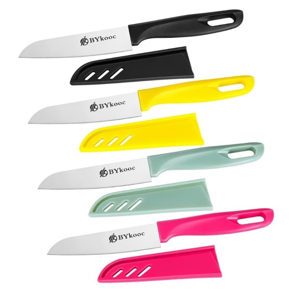 BYkooc Ceramic Knife Set - Black, Yellow, Green, Pink